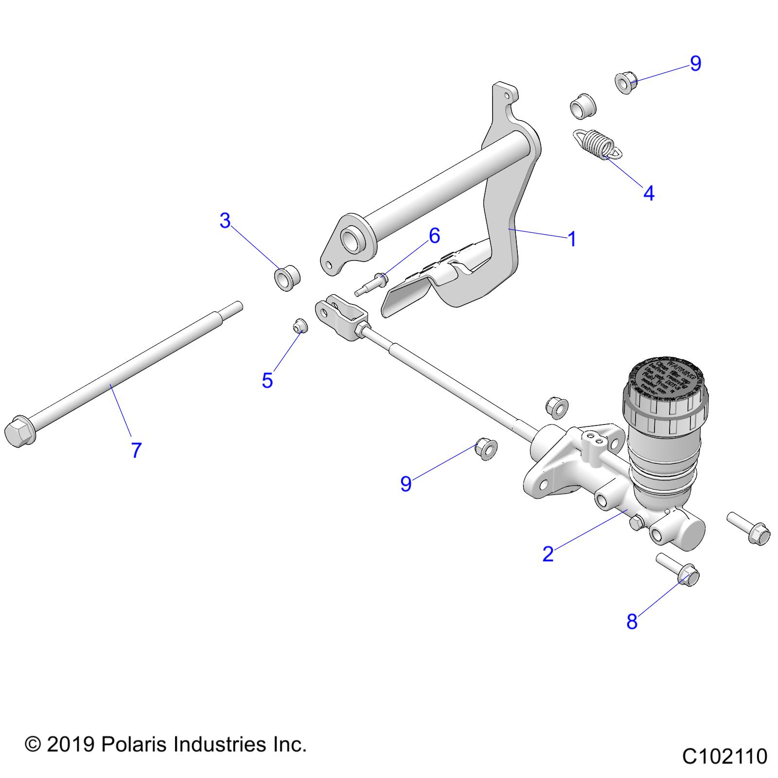 BRAKES, PEDAL AND MASTER CYLINDER MOUNTING